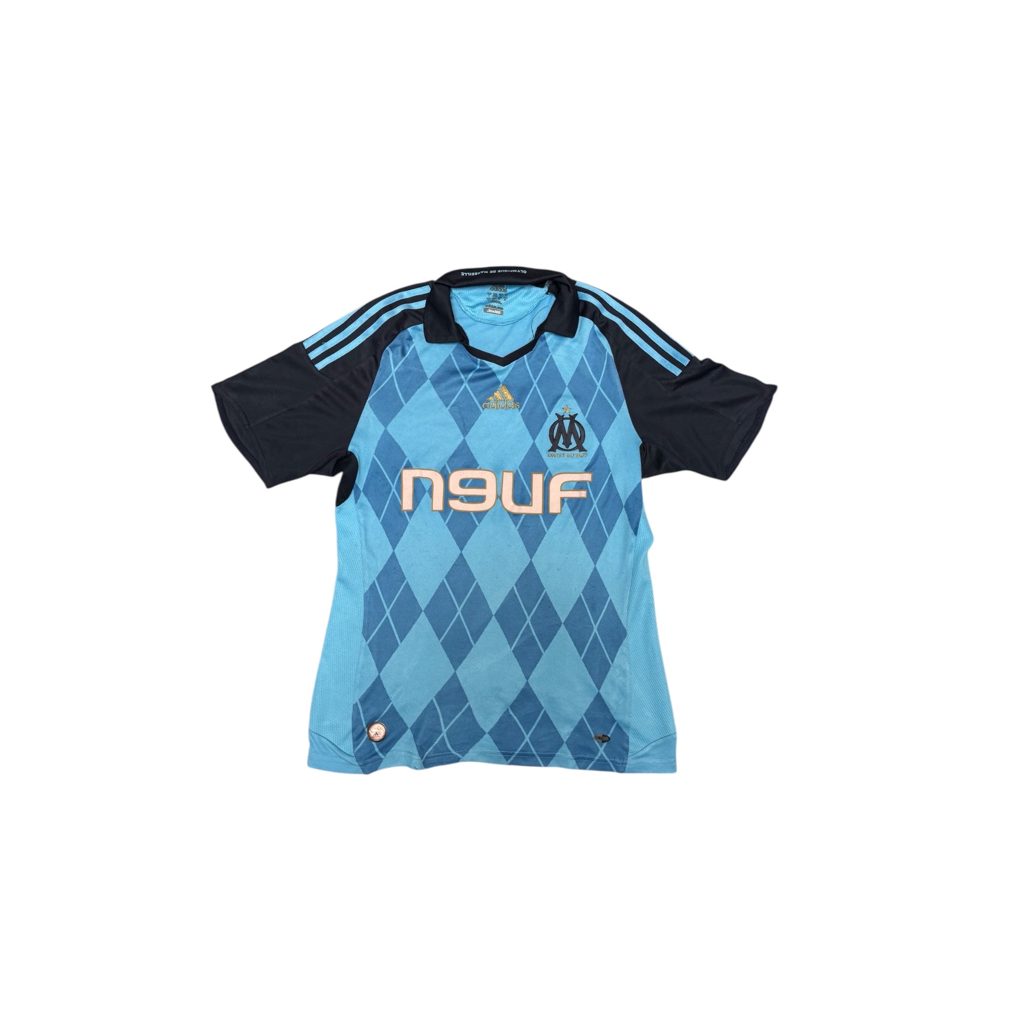 Adidas Olympique de Marseille Jersey – Vintage Blue Diamond Pattern