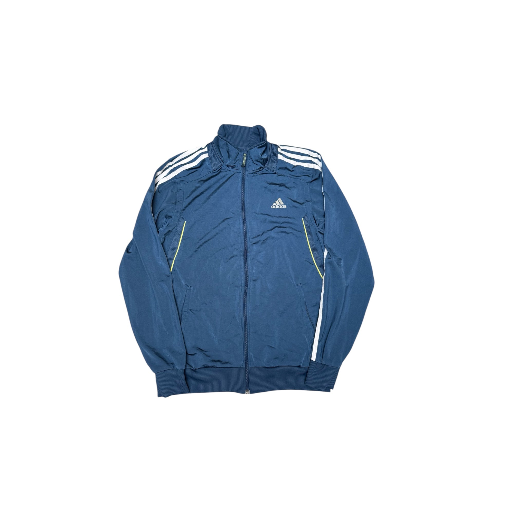 Adidas Track Jacket – Vintage Navy Blue 3-Stripes Classic