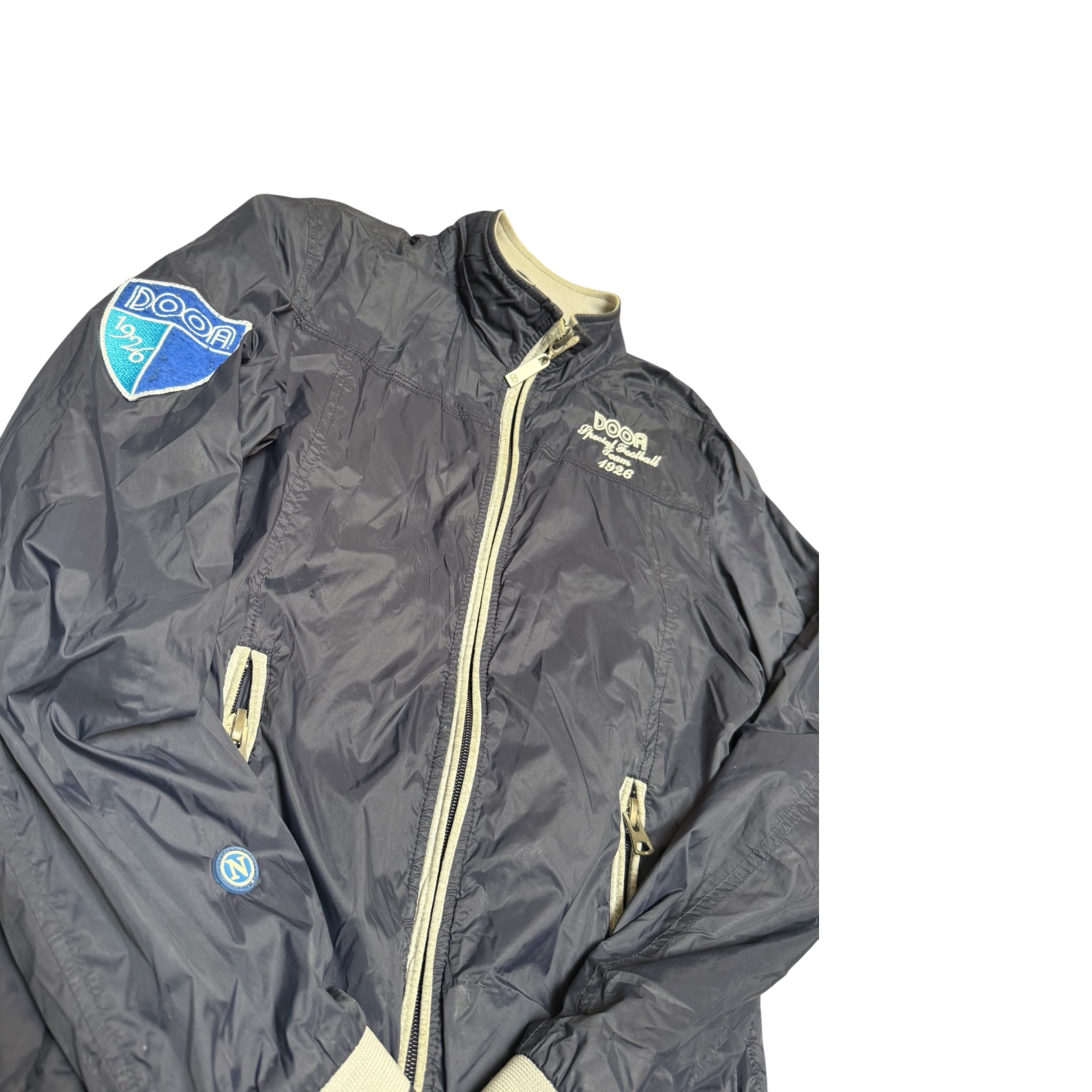 Diadora Track Jacket – Vintage Navy with Retro Patches