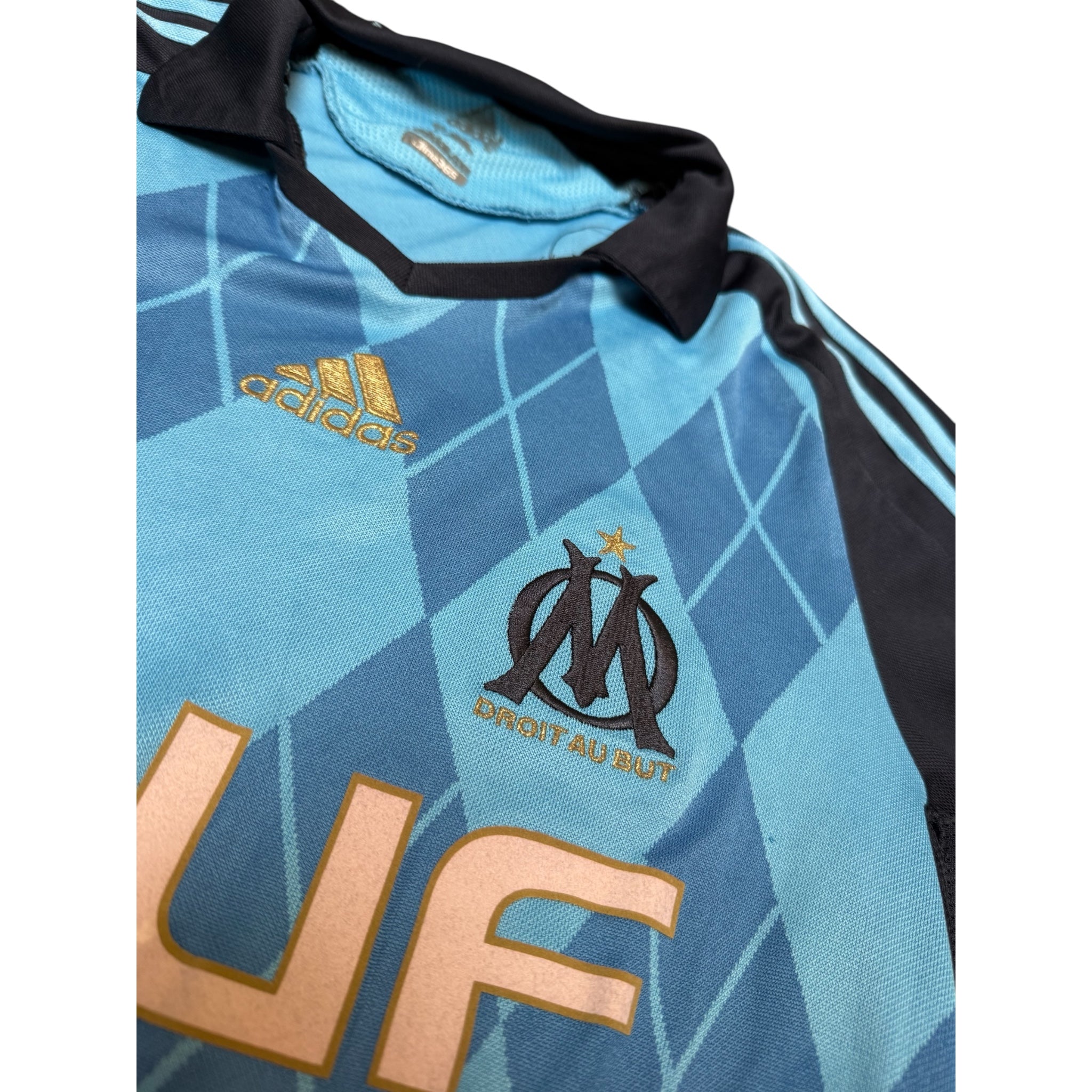 Adidas Olympique de Marseille Jersey – Vintage Blue Diamond Pattern