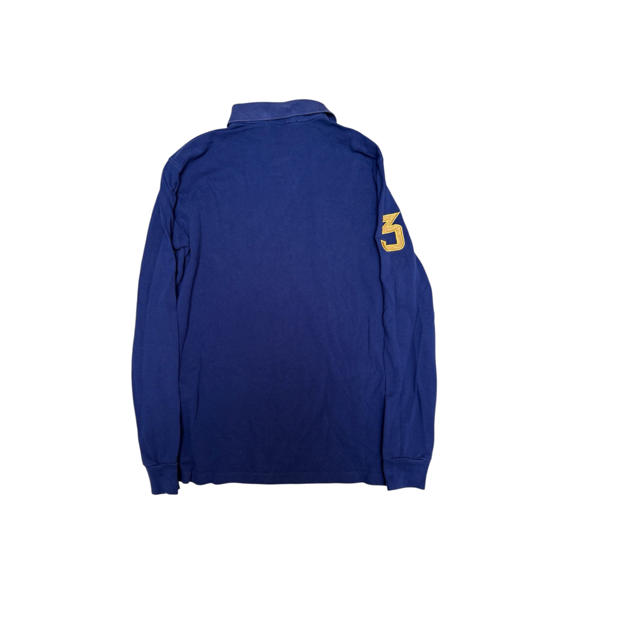 Ralph Lauren Long-Sleeve Polo – Vintage Navy with Yellow Big Pony