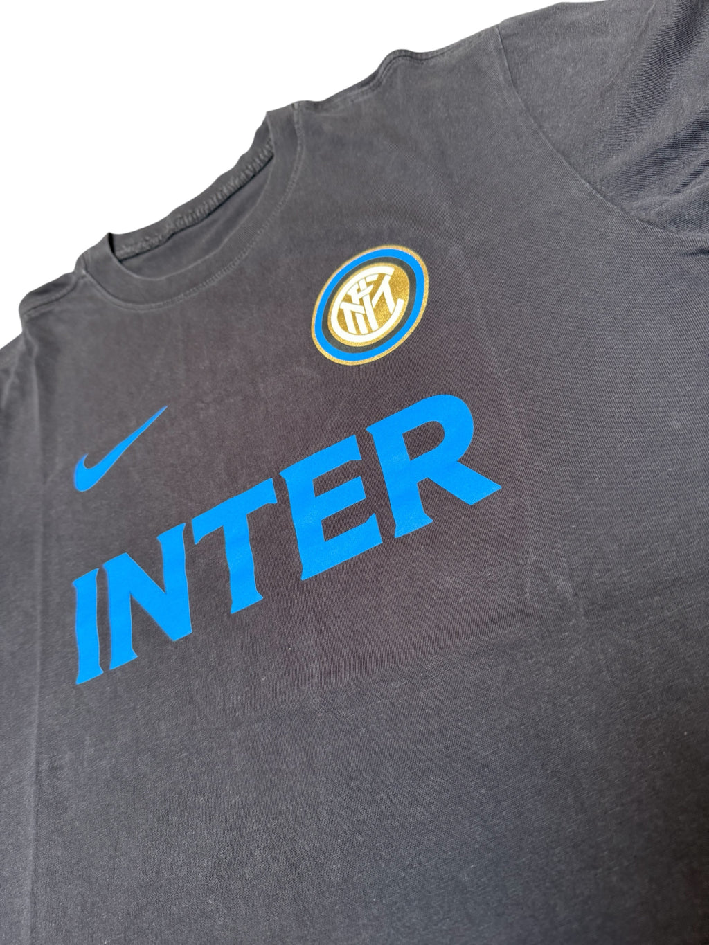 Nike Inter Milan T-Shirt – Vintage Black with Blue Print