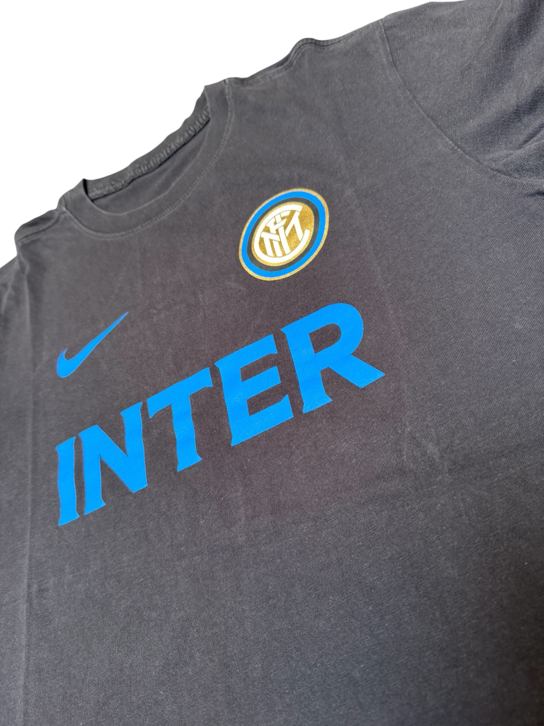 Nike Inter Milan T-Shirt – Vintage Black with Blue Print