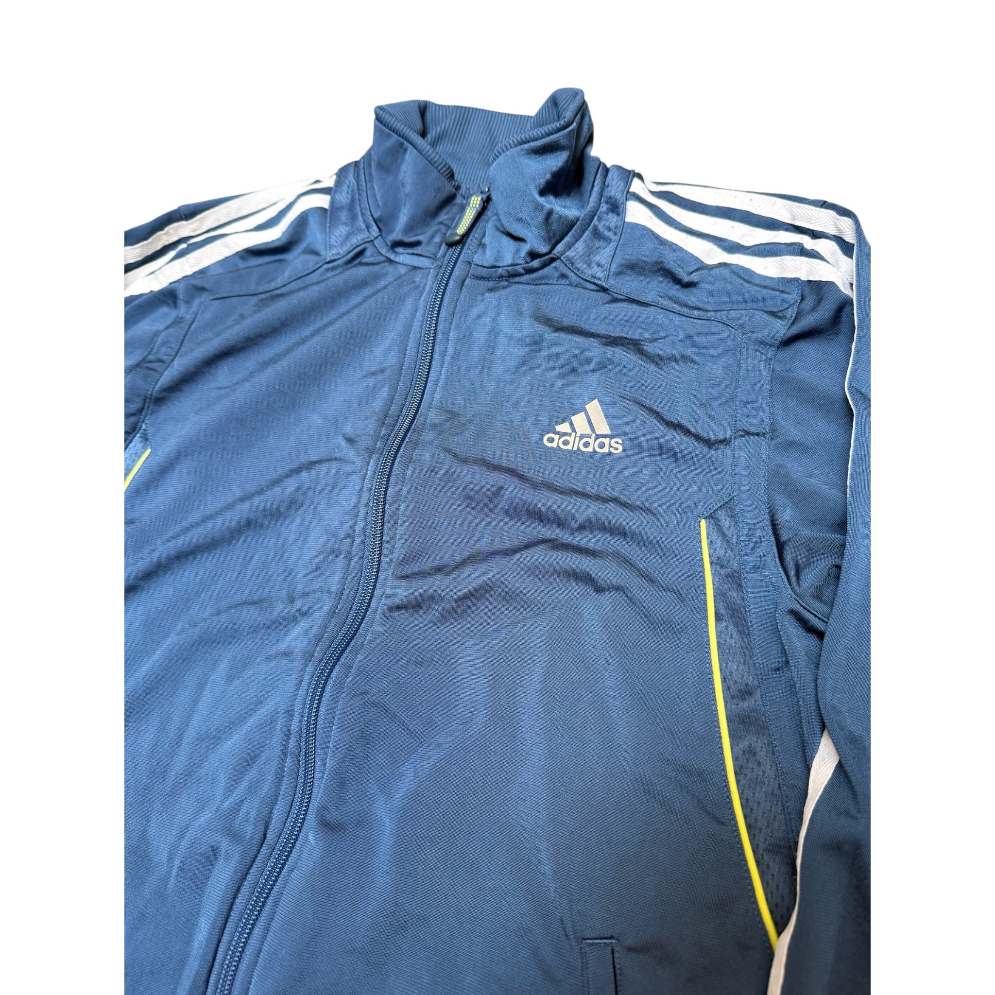 Adidas Track Jacket – Vintage Navy Blue 3-Stripes Classic
