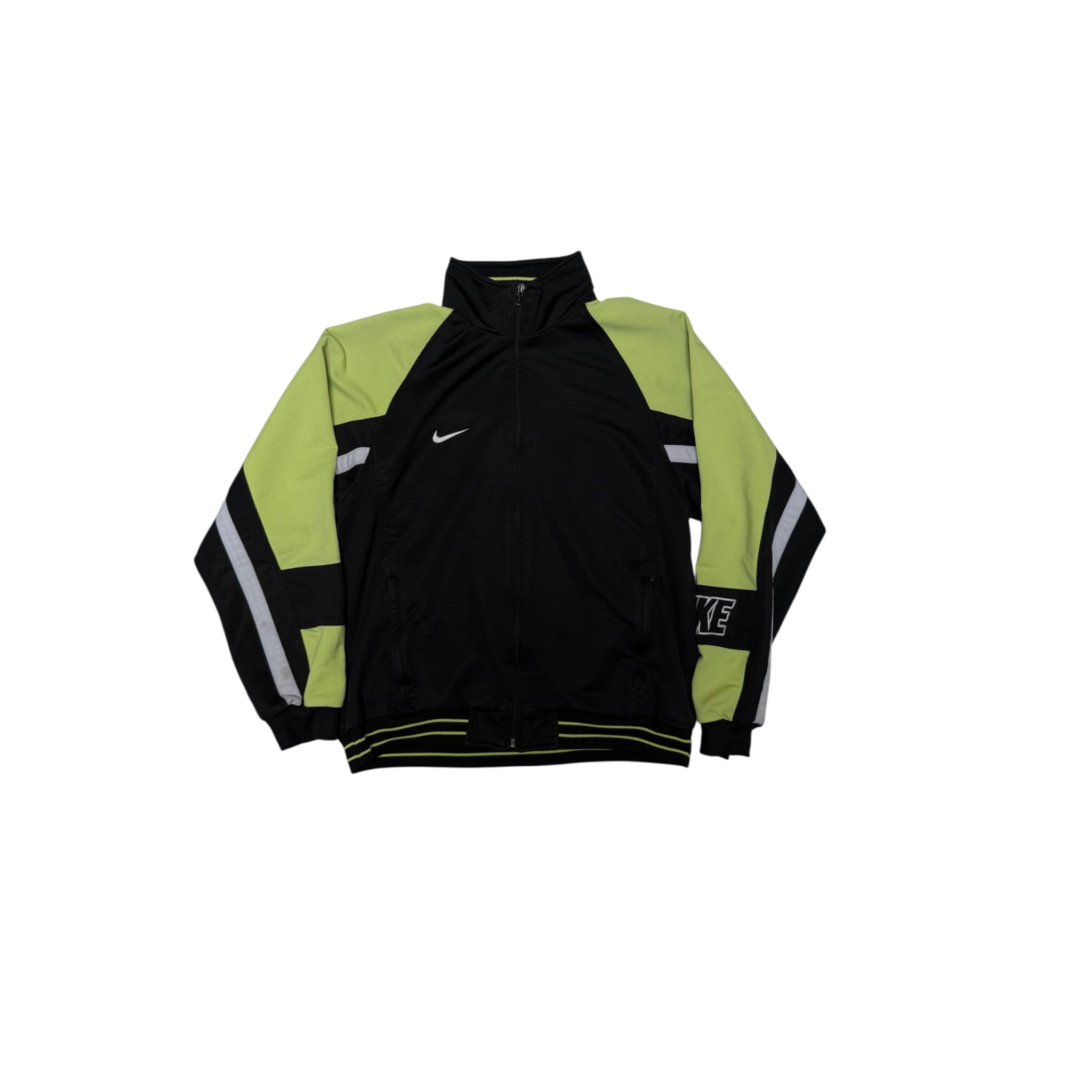 Nike Vintage Track Jacket – Black with Lime Green Panels