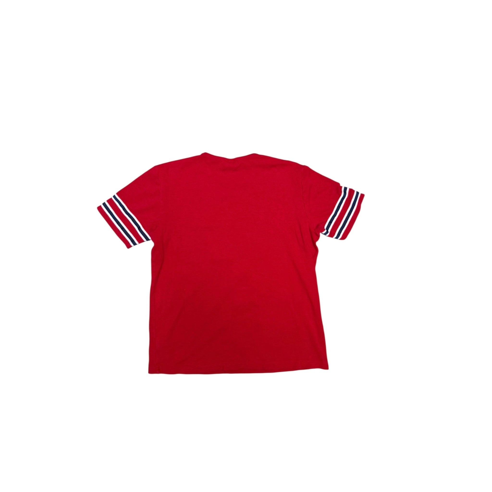 Emporio Armani Vintage T-Shirt – Red with Number 7 & Script Logo
