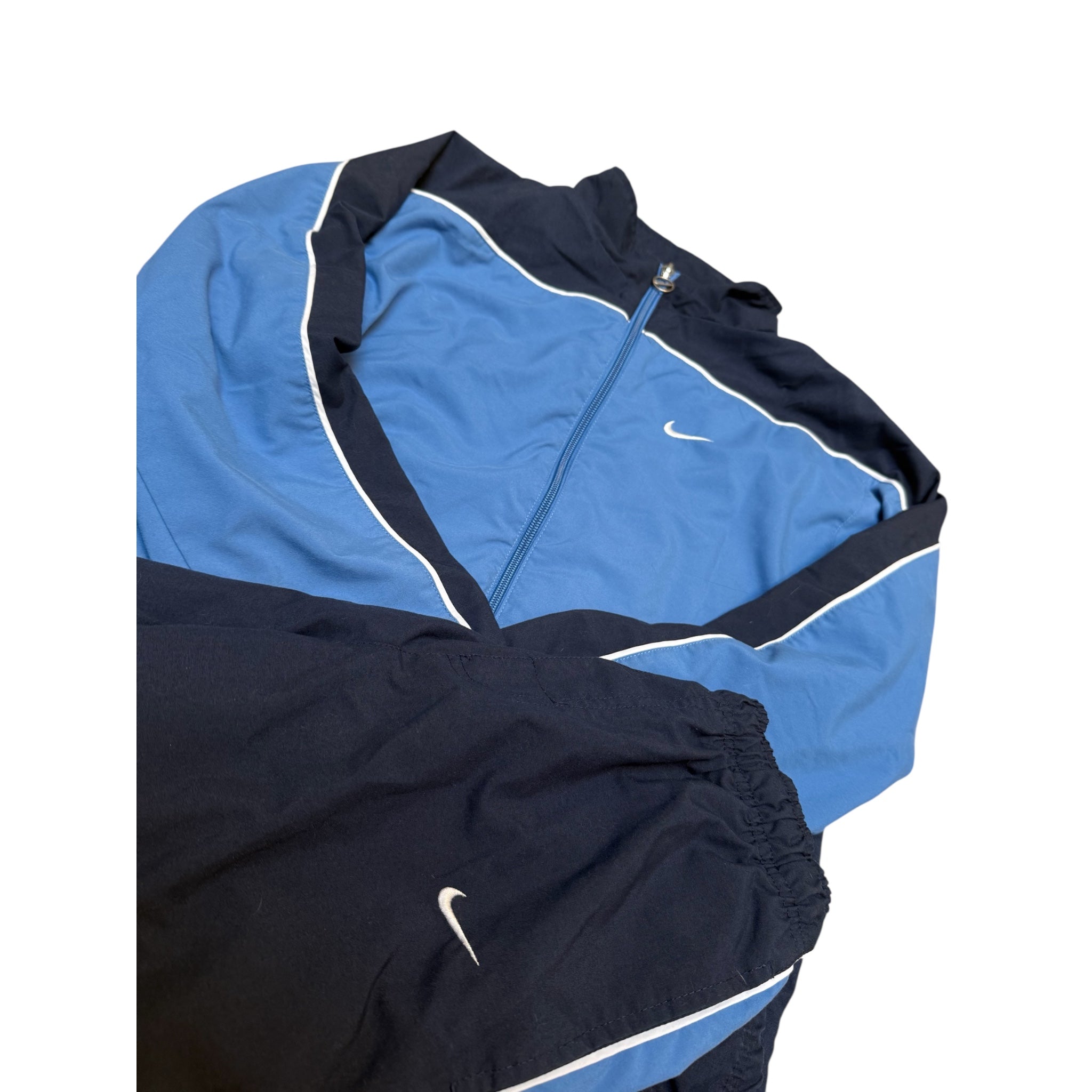 Nike Vintage Tracksuit – Blue/Black with White Swoosh