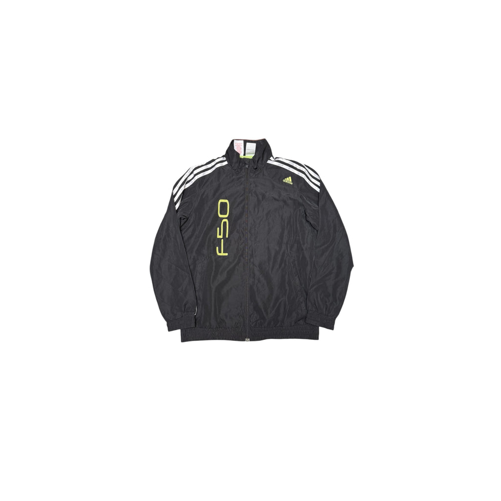Adidas F50 Track Jacket – Vintage Black with Neon Green Details
